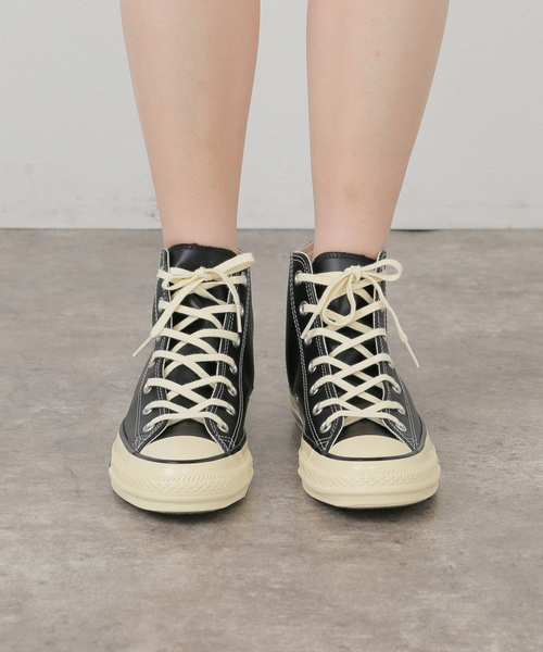 大人気★CONVERSE レザー オールスター US HI★UNISEX シンプル コンバース CONVERSE LEATHER ALL STAR US HI / レザー