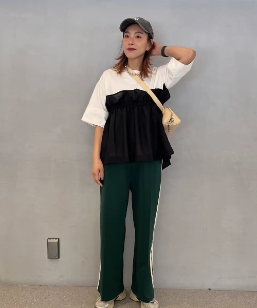 ROSE BUD ストライプシャツドッキングTシャツ ROSE BUD tシャツ ドッキングTシャツ レディース : ZOZOTOWN