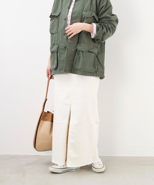 YANUK スカート 「YANUK」スリットロングデニムスカート
