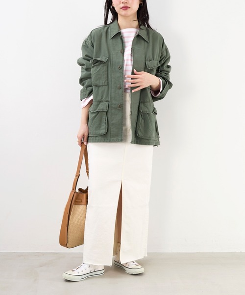 YANUK スカート 「YANUK」スリットロングデニムスカート
