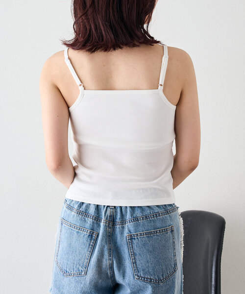 w closet（ダブルクローゼット） キャミソール 「カップ付」刺繍キャミ