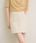 スカート リネンライクラップミニ スカートの詳細画像1