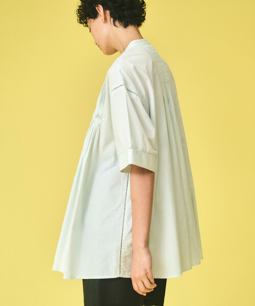 Bshop☆ビショップ☆INDIA INDUSTRY☆ピンタックシャツ Bshop ブラウス シャツ INDIA INDUSTRY | ピンタックシャツ