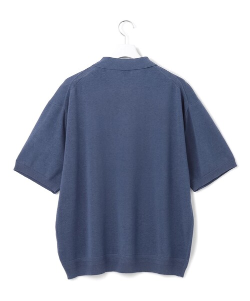 即日発送　chico ポロシャツニット　ネイビー WAAC X JONES】WOMEN サマーニットポロシャツ ネイビー