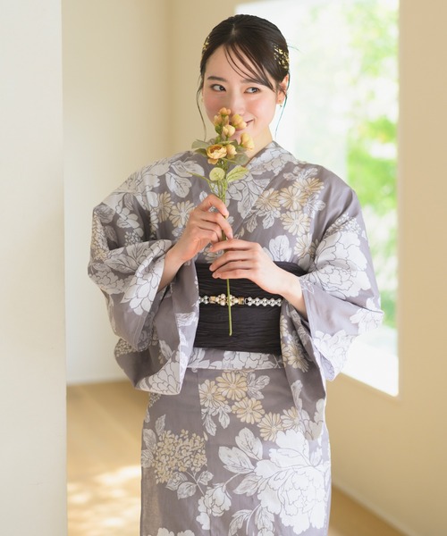CELEN 浴衣 「1人で着られる/兵児浴衣4点セット」浴衣・兵児帯・腰紐2