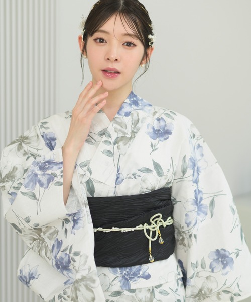 期間限定❣️ランダム帯紐1本プレゼント　単衣　着物　夏用4点フルセット　縦縞 楽天市場】帯の通販