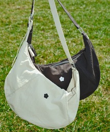 極美　マリークワント　マリクワ　ナイロンショルダーバッグ　黒×白刺繍 PUBLUX ショルダーバッグ バッグ MARY QUANT × PUBLUX/マリー