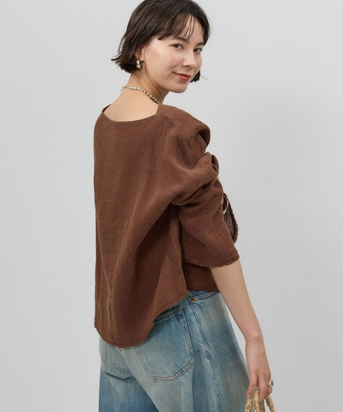 ニット セーター メッシュボートネック７分ニット レディース BABYLONE ニット セーター メッシュボートネックプルオーバー