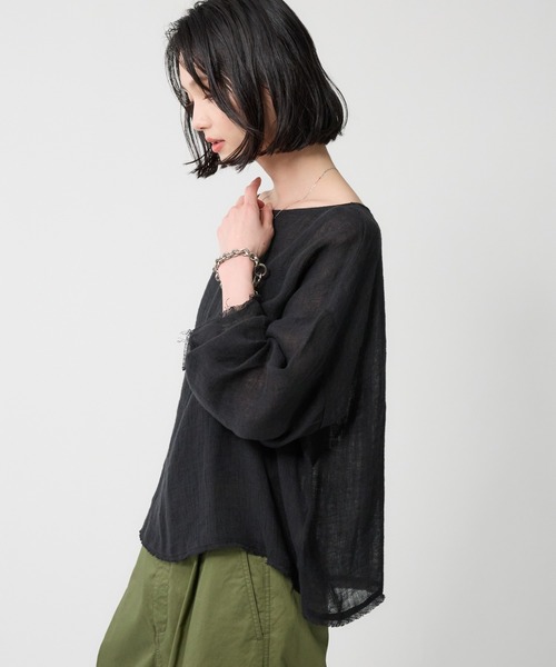 BABYLONE バビロン　ボートネックOVERプルオーバー 楽天市場】【SALE／50%OFF】ボートネックニュアンスプルオーバー