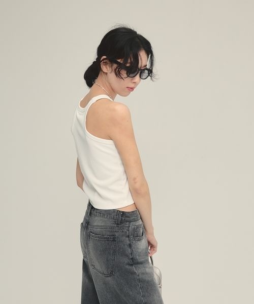 タンクトップ ノースリーブ 「eL」Short Seamless Cup Top/492725 レディース タンクトップ ノースリーブ 「eL」Short Seamless Cup Top