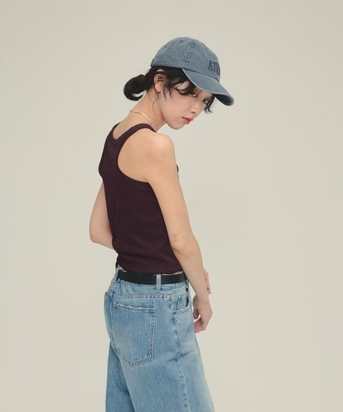 タンクトップ ノースリーブ 「eL」Short Seamless Cup Top