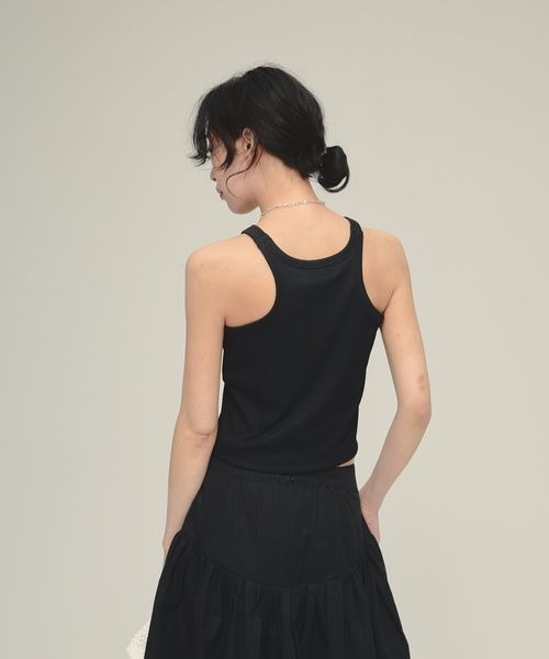 タンクトップ ノースリーブ 「eL」Short Seamless Cup Top