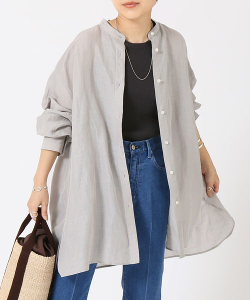 「IENA」 長袖シャツ 38 ピンク レディース IENA（シャツ/ブラウス(長袖/七分) ・ ピンク/桃色系）のフリマ