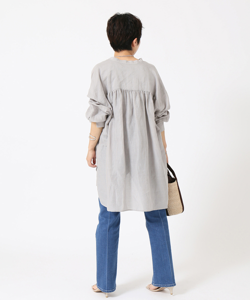 「IENA」 長袖シャツ 38 ピンク レディース IENA（シャツ/ブラウス(長袖/七分) ・ ピンク/桃色系）のフリマ