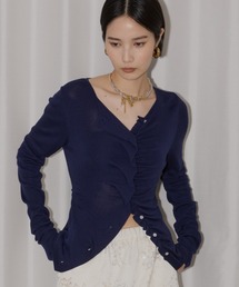 カーディガン Everyday slim fit frills cardigan/エブリデイスリム