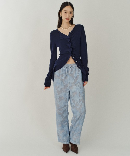 カーディガン Everyday slim fit frills cardigan/エブリデイスリム