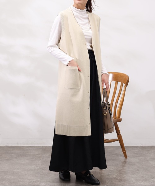 「Chez toi」 ニットベスト FREE アイボリー レディース_画像2