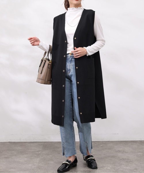 「Chez toi」 ニットベスト FREE アイボリー レディース_画像3