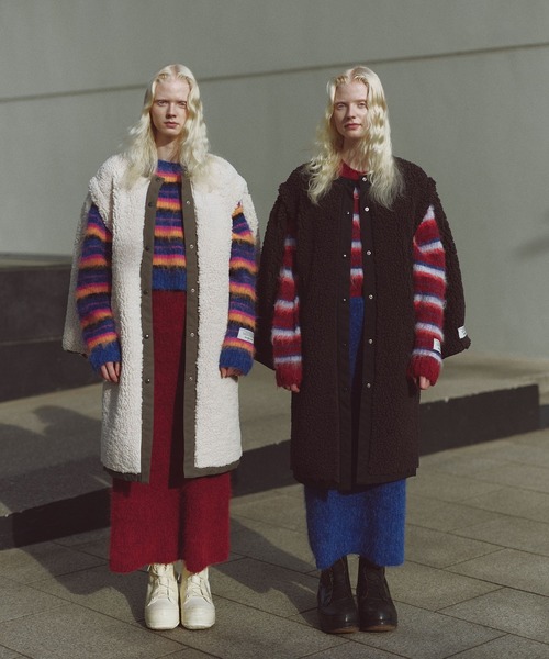 niko and…（ニコアンド） 長袖ニット LARGE ボルドー レディース