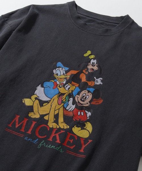 「Disney」 半袖Tシャツ L グレー メンズ