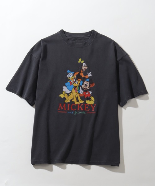 「Disney」 半袖Tシャツ L グレー メンズ
