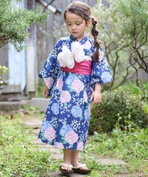 petit main 新品　紫陽花柄浴衣　130 petit main 浴衣 紫陽花浴衣 キッズ 子供 女の子 : ZOZOTOWN