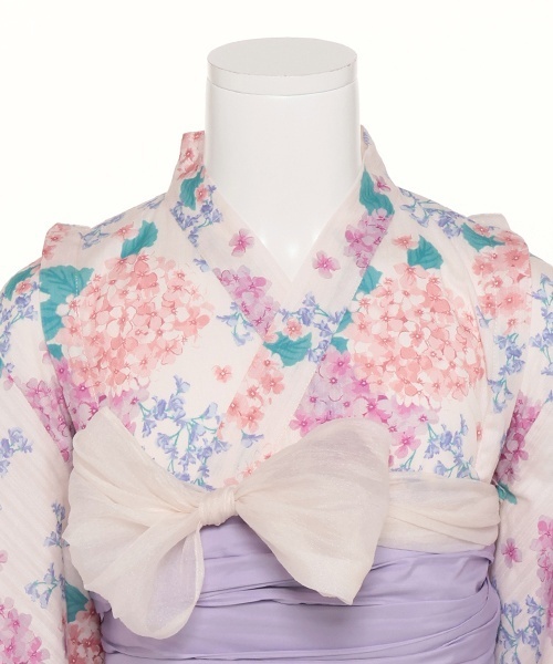 petit main 新品　紫陽花柄浴衣　130 petit main 浴衣 紫陽花浴衣 キッズ 子供 女の子 : ZOZOTOWN