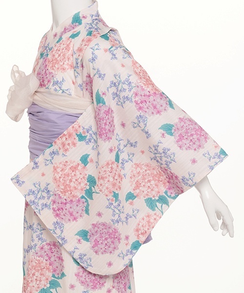 petit main 新品　紫陽花柄浴衣　130 楽天市場】プティマイン(petit main)紫陽花浴衣 : NARUMIYA