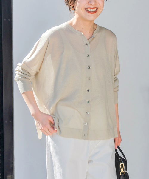 「Spick & Span」 ニットカーディガン - ベージュ レディース Spick＆Span 「Spick & Span」 ニットカーディガン FREE