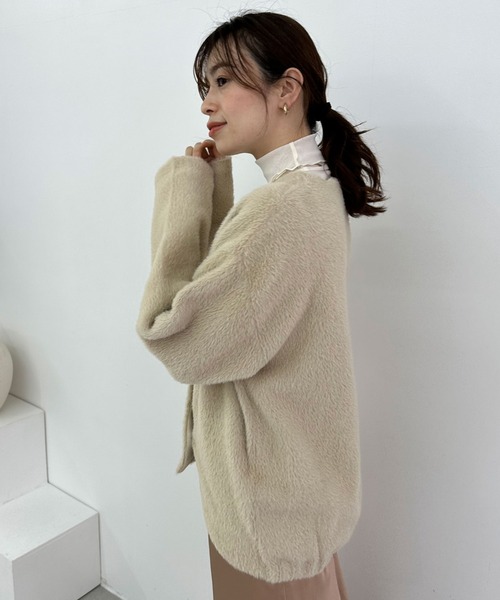 「DOUX ARCHIVES」 ニットカーディガン FREE ブルー レディース_画像9