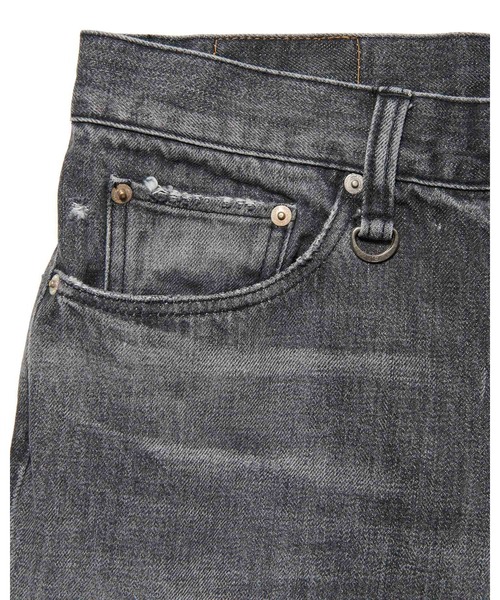 uniform experiment ジーンズ DAMAGED DENIM REGULAR-FIT JEANS メンズ