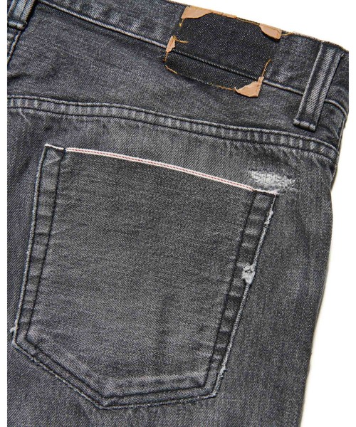 uniform experiment ジーンズ DAMAGED DENIM REGULAR-FIT JEANS メンズ