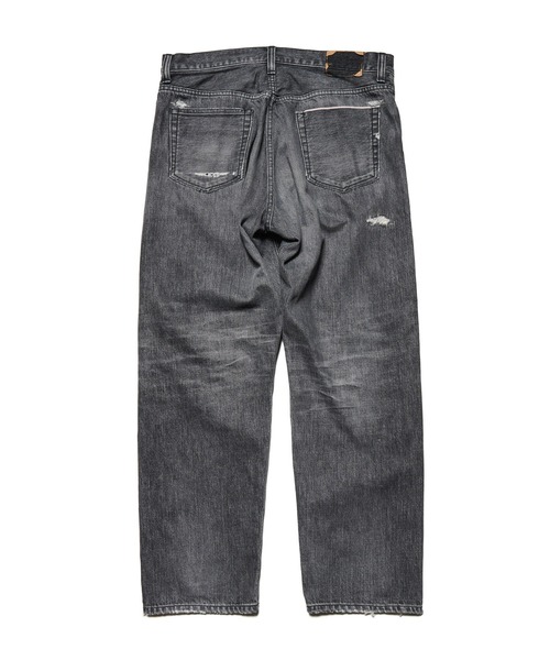 uniform experiment ジーンズ DAMAGED DENIM REGULAR-FIT JEANS メンズ