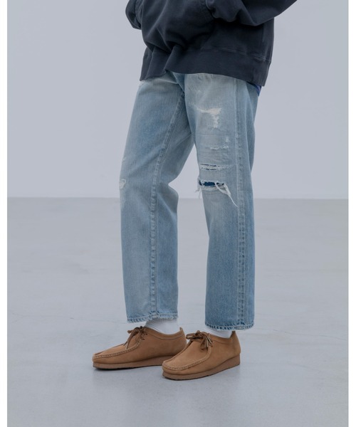 ユニフォームエクスペリメント　REGULAR FIT JEANS uniform experiment ジーンズ DAMAGED DENIM REGULAR-FIT JEANS メンズ