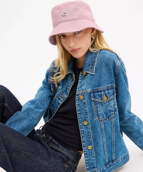 COACH 帽子 ハット キルテッド デニム バケット レディース