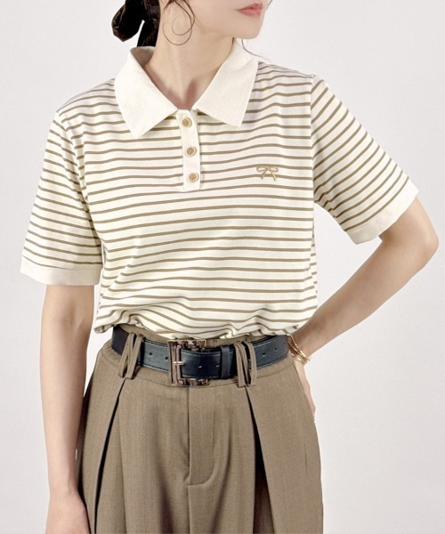 CLOTHY ポロシャツ ポロ 「ちょっぴりレトロ、大人のボーダーポロ