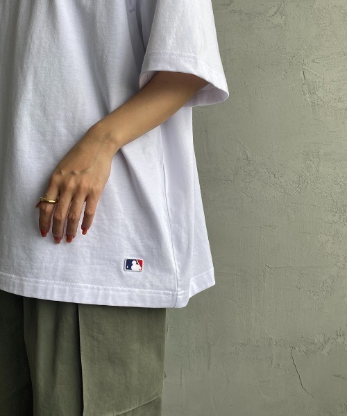 「MLB」 半袖Tシャツ L ホワイト レディース