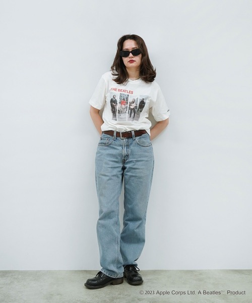 「TINA：JOJUN」 半袖Tシャツ「TheBeatlesコラボ」 M レッド レディース