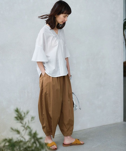Sunny clouds 「Sunny clouds」 7分袖ブラウス X-LARGE ホワイト