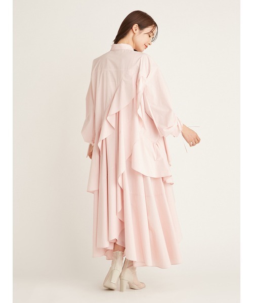 【美品】SNIDEL ロングシャツワンピース ピンク フリーサイズ SNIDEL 「SNIDEL」 シャツワンピース 1 ピンク レディース