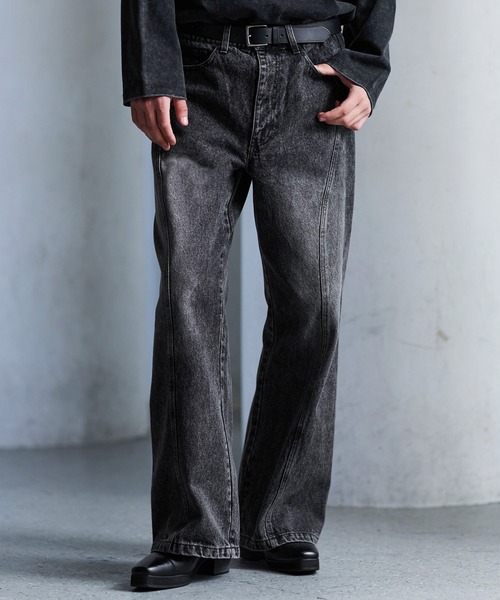 CLEL（クレイル） ワイドパンツ ジーンズ 「CLEL」Vintage Design 3D 