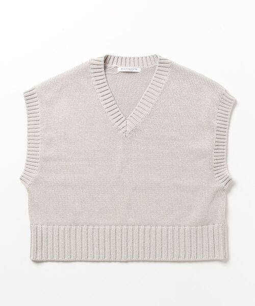 「BEAUTY&YOUTH UNITED ARROWS」 Vネックニット FREE ライトグレー レディース