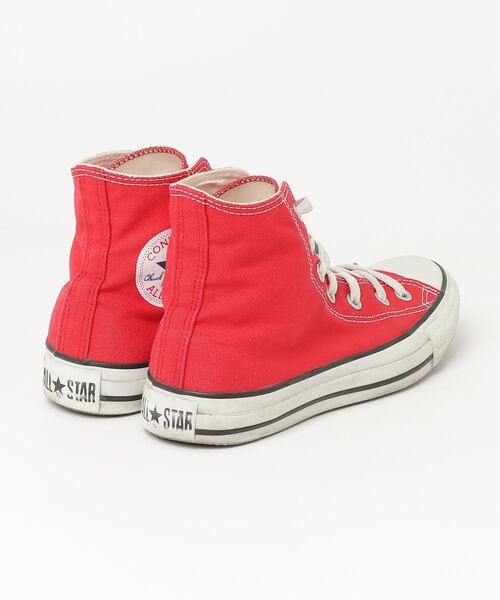 「CONVERSE」 ハイカットスニーカー 24.5cm レッド レディース