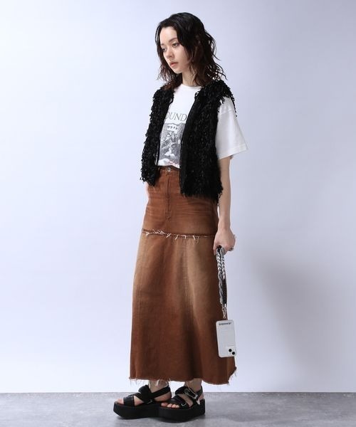 JEANASIS・eL☆デニムロングスカート JEANASIS｜リメイクデニムロングスカート | Rakuten Fashion