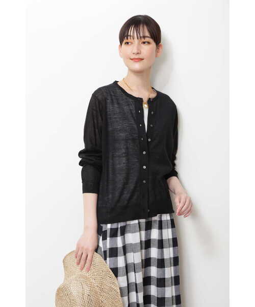 「human woman」 ニットカーディガン LARGE ベージュ系その他 レディース_画像4