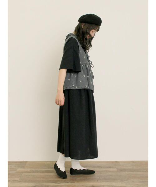 美品✨45R ナイロンベスト 中綿 デニム柄 軽量 洗濯可能 ロゴ刺繍 2 45R墨藍デニムライトオンスの908ペインターパンツ（加工）: WOMEN｜45R