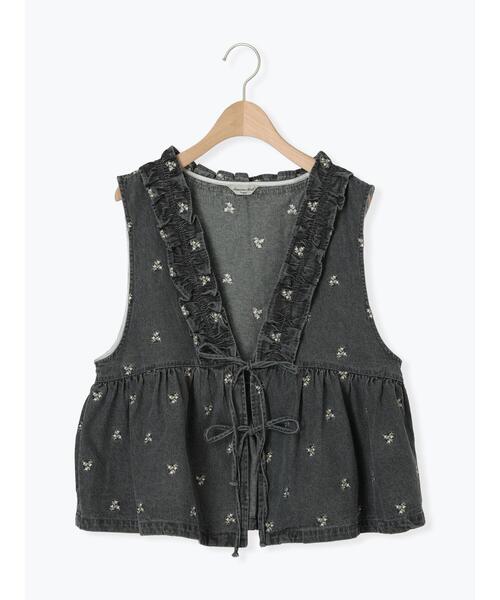 美品✨45R ナイロンベスト 中綿 デニム柄 軽量 洗濯可能 ロゴ刺繍 2 美品✨45R ナイロンベスト 中綿 デニム柄 軽量 洗濯可能 ロゴ刺繍 2 MONO-