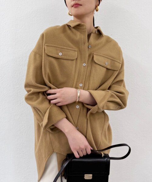 Loungedress（ラウンジドレス） ブラウス シャツ ウールオーバーシャツ