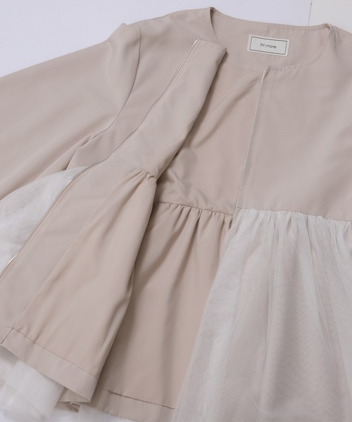 Fit more（フィットモア） コート アウター チュールレイヤード 