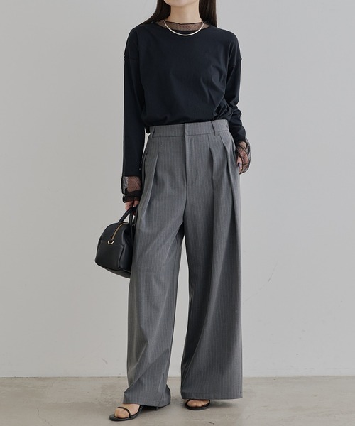 pual ce cin tシャツ ドットチュールドッキングレイヤードカットソー